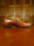 23/0565 vintage italian tan brown aligator leather shoe uk 6