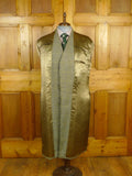 23/0676 beautiful 1964 vintage savile row bespoke green gun check long-length tweed overcoat 42-43 long