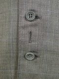 23/0788 immaculate 2009 henry rose savile row bespoke loro piana 93% cashmere & 7% silk grey / royal blue d/b pow check 3-piece suit 40-41 short to regular
