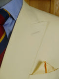 23/0809 immaculate 2011 henry rose (Stella McCartney's tailor) savile row bespoke silk ivory d/b jacket 42 short to regular