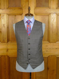 23/0825 immaculate 2009 henry rose savile row bespoke grey check 3-piece loro piana cashmere & silk suit 40-41 short to regular