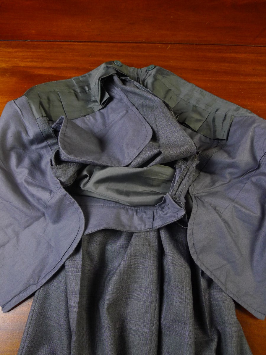 23/0825 immaculate 2009 henry rose savile row bespoke grey check 3-piece loro piana cashmere & silk suit 40-41 short to regular