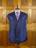 23/0849 henry rose 2009 savile row bespoke superfine wool blue d/b 3 piece suit 41 short to regular