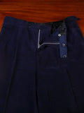 23/0881 immaculate 2014 henry rose savile row bespoke navy blue corduroy waistcoat & trouser 40-41 short