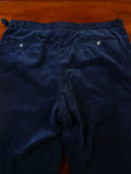 24/0046 immaculate henry rose savile row bespoke blue corduroy waistcoat & trouser 41-42 short to regular