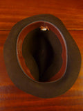 24/0421a vintage herbert johnson brown fur felt trilby hat 7 & 1/4 - 59 cms