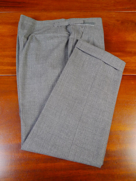 24/0230A vintage 1988 davies & sons savile row bespoke grey hopsack worsted trouser 36