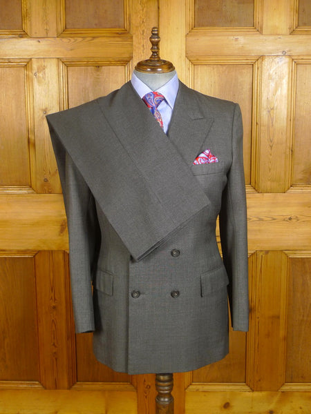 24/0258 immaculate vintage alan bennett savile row bespoke grey worsted d/b suit 41-42 regular