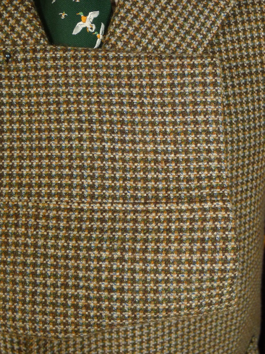 24/0252 wonderful 1961 vintage heavyweight british tweed country coat overcoat 42
