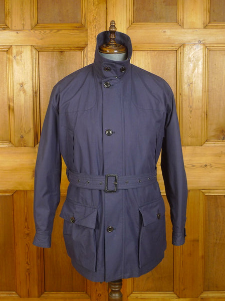 24/0245 new unworn chrysalis blue cotton field shooting jacket coat (rrp £685) large