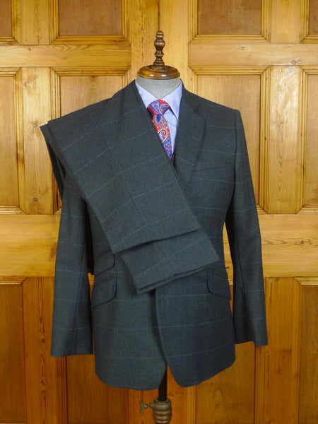 24/0290 new joshua kane london designer blue wp check 4-piece tweed suit (rrp £4500) 40-41 regular