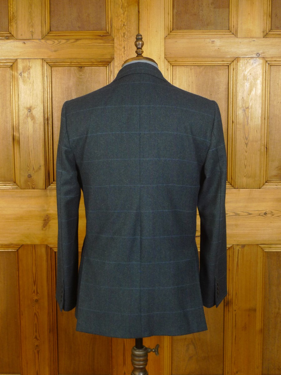 24/0290 new joshua kane london designer blue wp check 4-piece tweed suit (rrp £4500) 40-41 regular