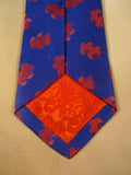 24/0286 new & unworn turnbull & asser Jermyn St. red blue jigsaw pattern 100% silk tie