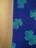 24/0262 turnbull & asser Jermyn Street blue green jigsaw pattern 100% silk tie