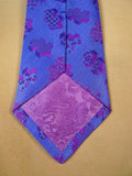 24/0278 new & unworn turnbull & asser Jermyn St. blue purple jigsaw pattern 100% silk tie