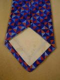 24/0264 new & unworn turnbull & asser Jermyn St. blue bronze geometric pattern 100% silk tie