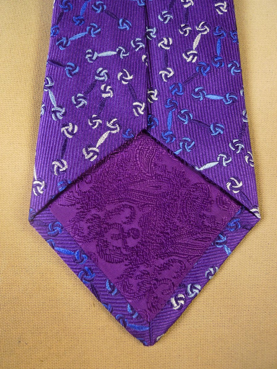 24/0265 new & unworn turnbull & asser Jermyn St. purple blue 100% silk tie
