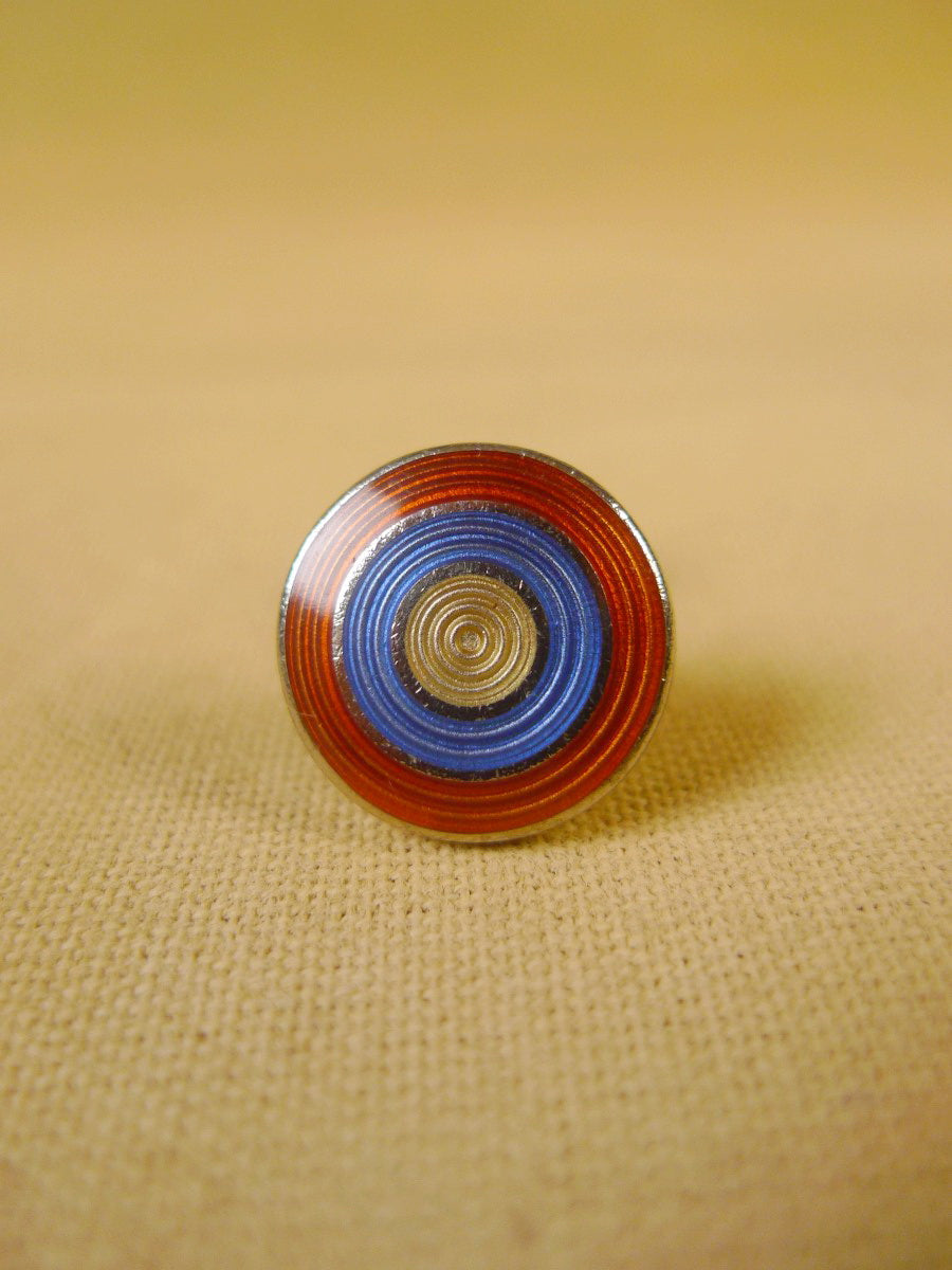 24/0390 turnbull & asser amber blue target design cufflinks