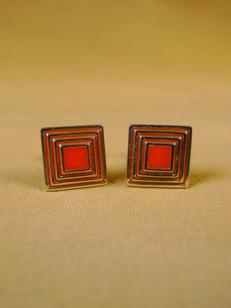 24/0388 turnbull & asser orange square design cufflinks