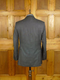 24/0335 vintage richard anderson (huntsman) savile row bespoke charcoal grey nailhead weave d/b worsted suit 40 short