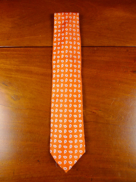 24/0344 New & unworn Hilditch & keys orange paisley pattern 100% silk tie