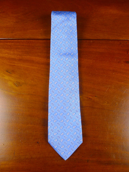 24/0342 New & unworn Hilditch & keys blue paisley pattern 100% silk tie