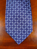 040409 New Hilditch & keys blue geometric pattern 100% silk tie