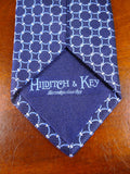 040409 New Hilditch & keys blue geometric pattern 100% silk tie