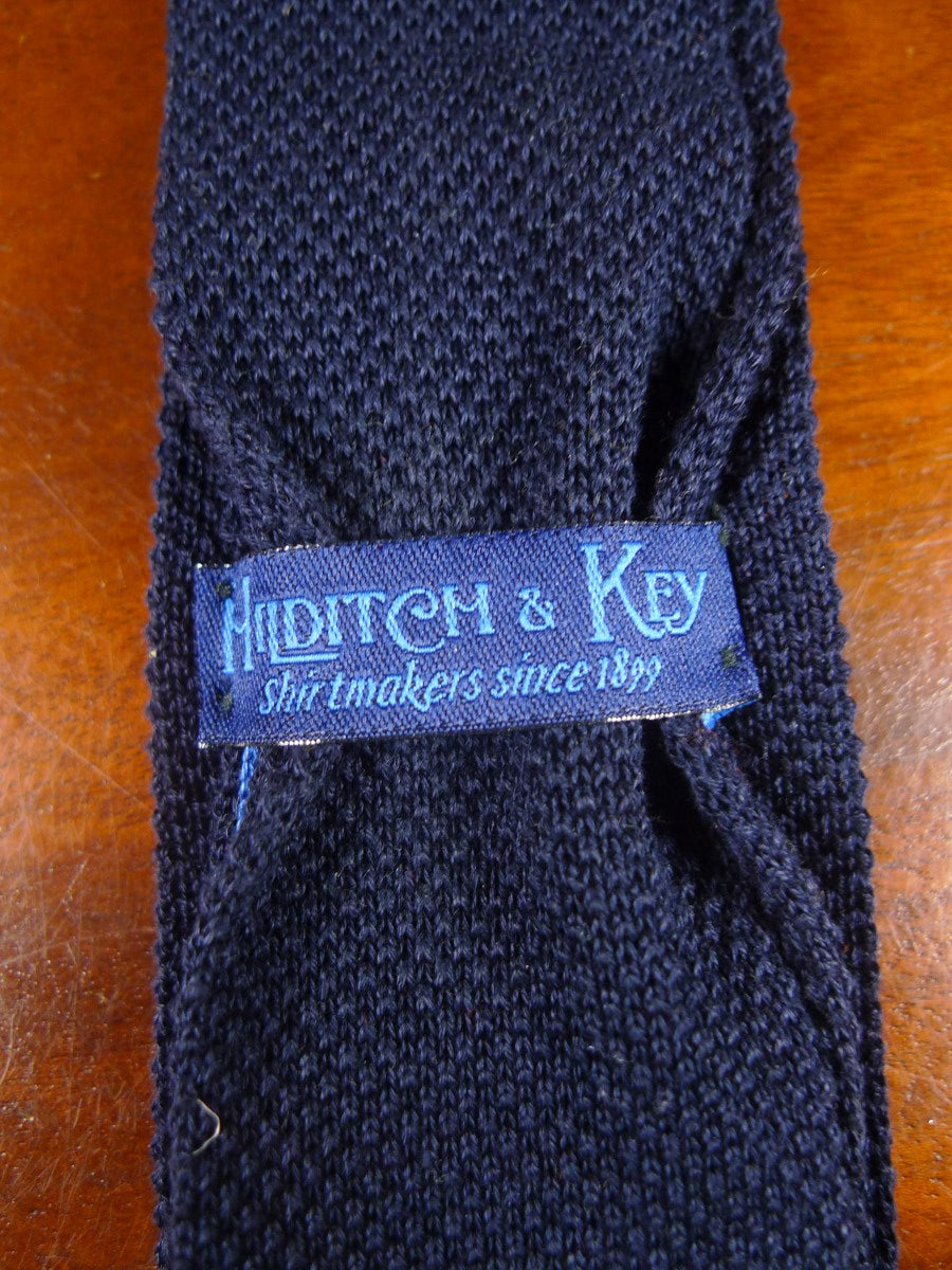 24/0362 New & unworn Hilditch & key blue woven 100% silk tie