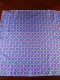 040415 new Turnbull & Asser JERMYN ST. purple button Pattern all silk pocket square