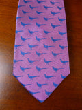 040426 New william & son blush pheasant pattern 100% silk tie