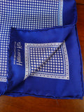 24/0430 new hilditch & key JERMYN ST. blue floral design all silk pocket square