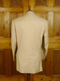 24/0412a vintage bespoke tailored cream worsted blazer jacket w/ horn buttons 44 regular