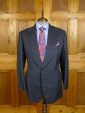 24/0414a vintage 1979 savile row bespoke blue nailhead weave heavyweight worsted suit 42 regular to long