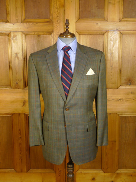 24/0416a immaculate chester barrie savile row green check sports jacket blazer 45 regular