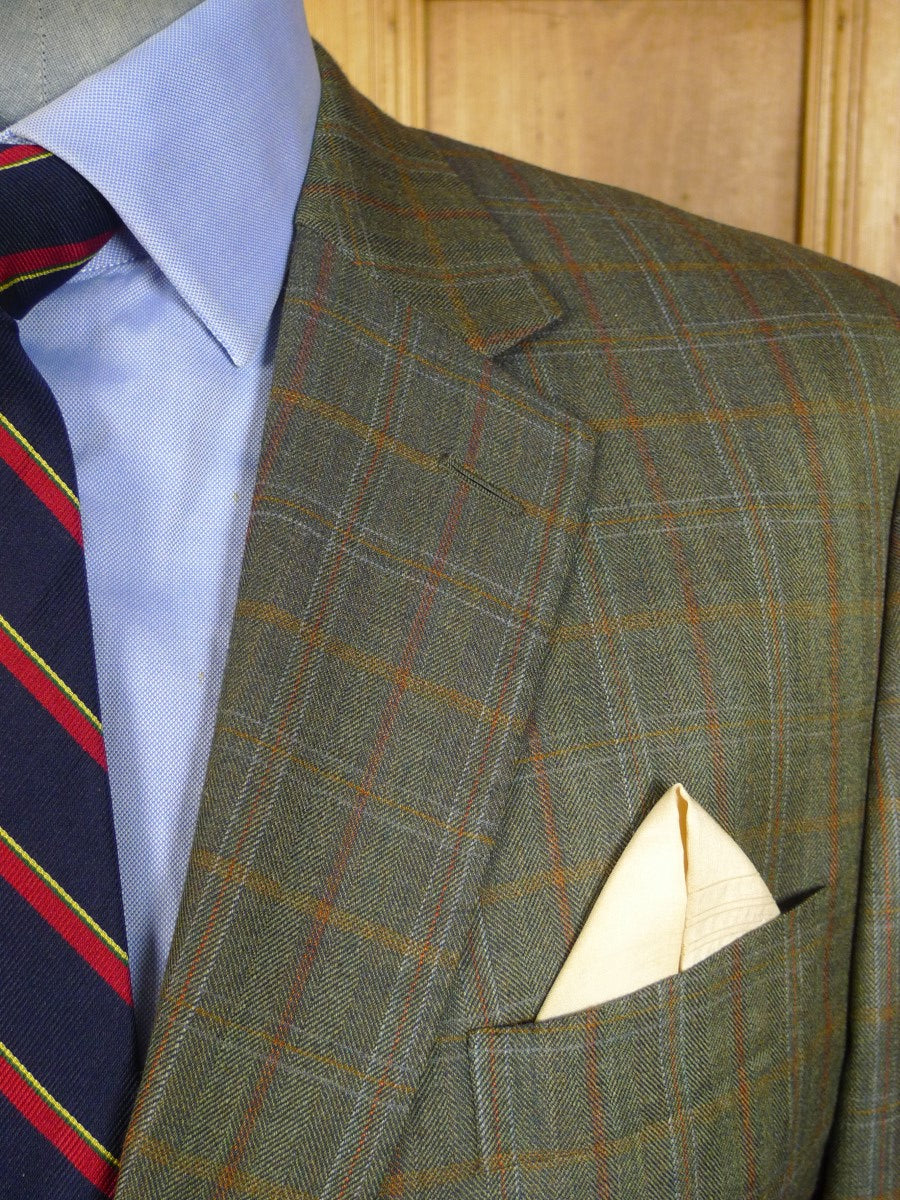 24/0416a immaculate chester barrie savile row green check sports jacket blazer 45 regular