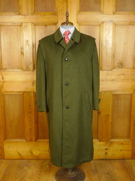 24/0428a near immaculate vintage bavarian steinbock green loden coat overcoat 48