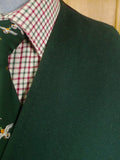 24/0446 vintage british tailor green doeskin wool country waistcoat 42