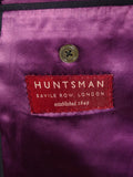 24/0444 immaculate huntsman savile row canvassed black herringbone wool suit (rrp £5500) 42 regular