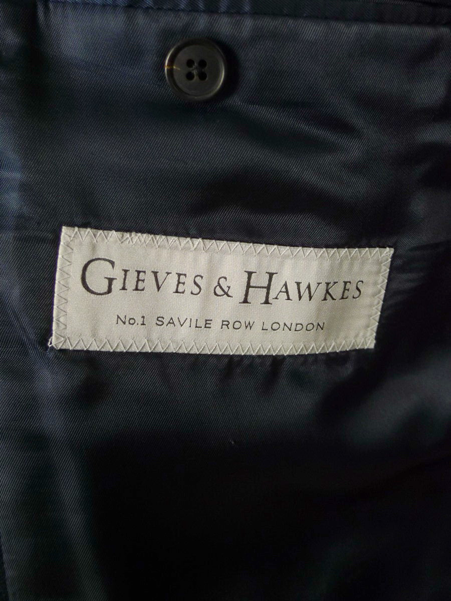 24/0451 immaculate gieves & hawkes savile row dark navy blue blazer 48 regular