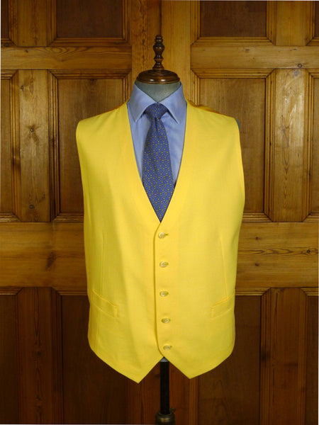 25/0728 hk bespoke tailored canary yellow fine wool waistcoat for royal ascot 53 regular