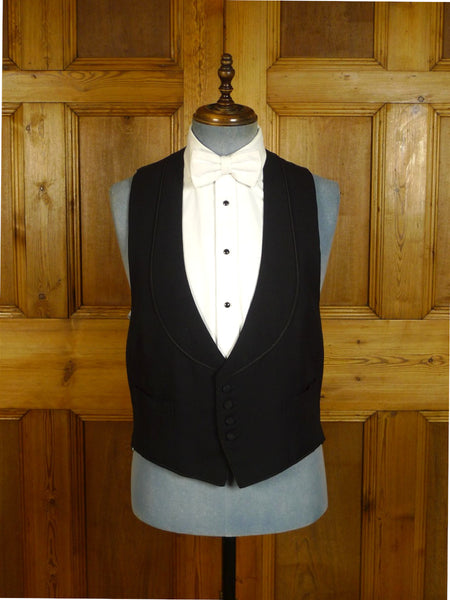 25/0798 immaculate 2009 ward & kruger savile row bespoke black shawl evening waistcoat 41 long