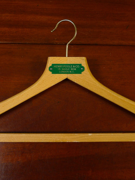21/0698 henry poole & co. savile row bespoke wooden suit hanger