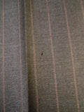 22/0321 beautiful 2007 maurice sedwell savile row bespoke brown pin-stripe wool suit w/ paisley linings 46 regular