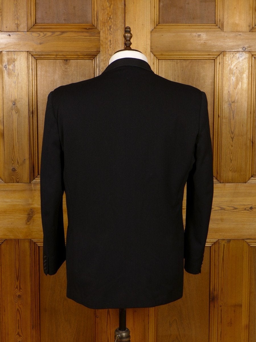 16/0979 Vintage Black Barathea Wool Single-Breasted Shawl Dinner Jacket - Various Sizes - NEW STOCK ADDED