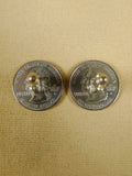 18/1129 brand new benson and clegg usa state quarter arkansas coin cufflinks rrp £100 (cc2055)