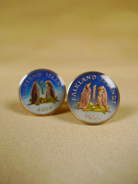 18/1136 brand new benson and clegg uk falkland islands one pence coin cufflinks rrp £100 (cc2135)