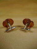 18/1136 brand new benson and clegg uk falkland islands one pence coin cufflinks rrp £100 (cc2135)