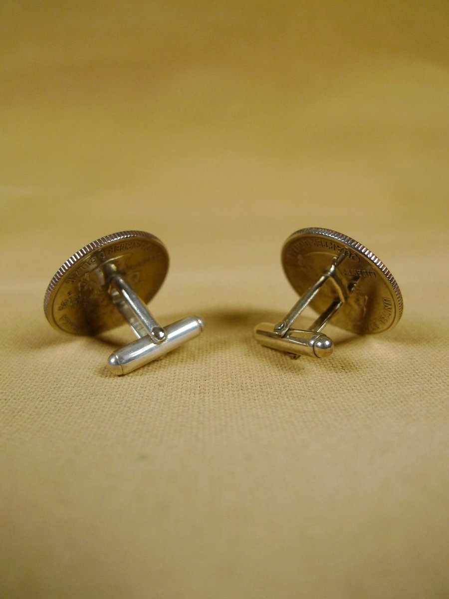 18/1135 brand new benson and clegg usa state quarter nebraska coin cufflinks rrp £100 (cc2091)