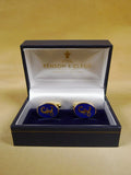 18/1148 brand new benson and clegg 'pound' classic enamel t-bar cufflinks rrp £70 (741t)
